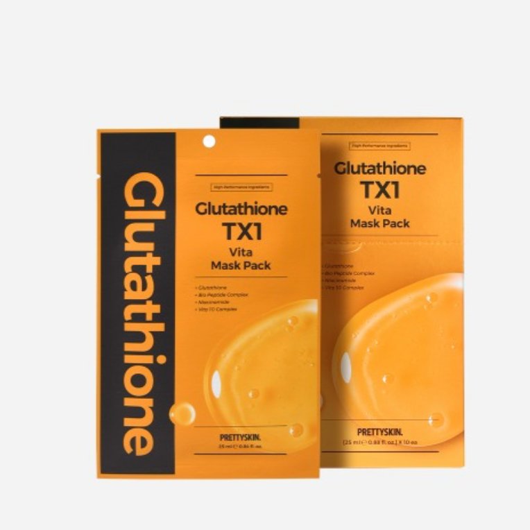 D009 PRETTYSKIN GLUTATHIONE TX1 VITA MASK PACK 10EA