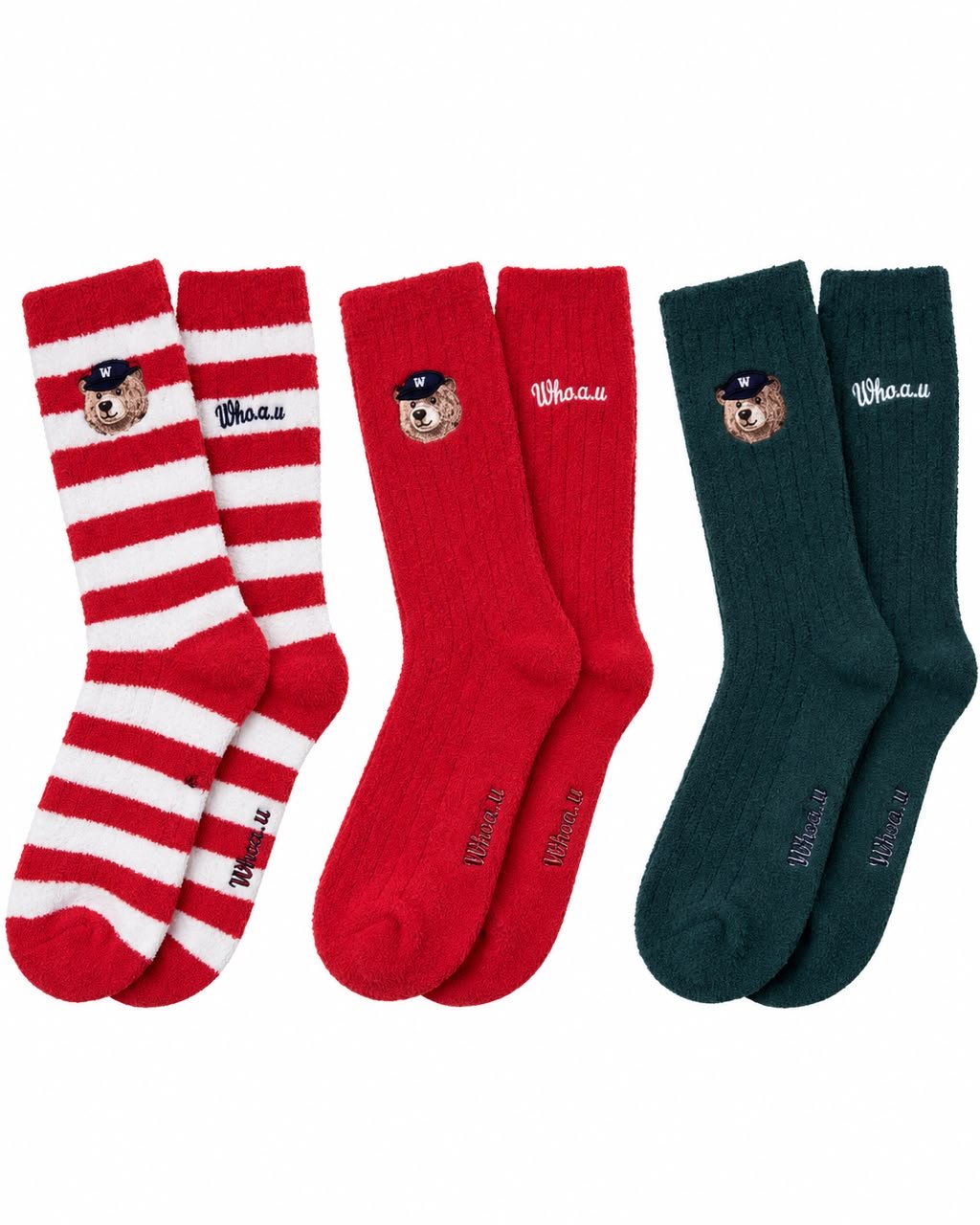 WHO A U WU232 3 IN 1 SOCKS